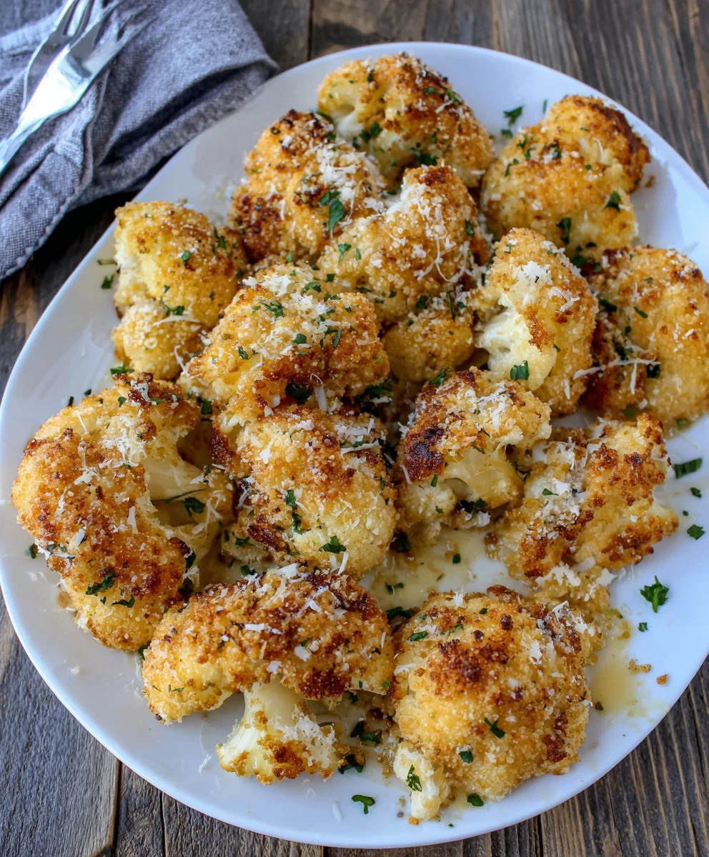 Crispy Parmesan Roasted Cauliflower