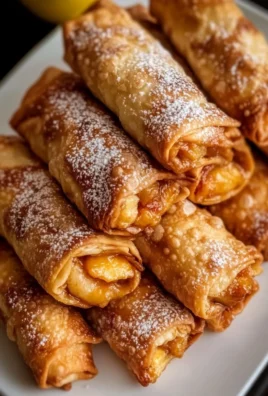 Peach Cobbler Egg Rolls