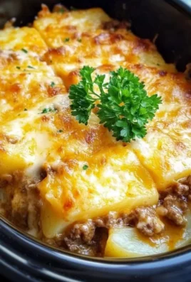 Slow Cooker Beef and Potato Au Gratin