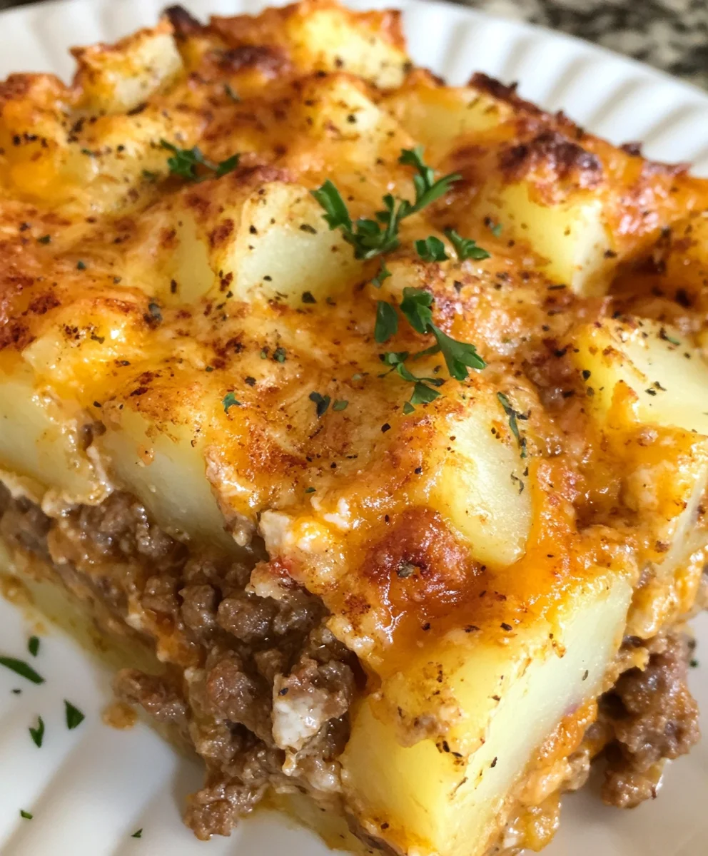 Easy Hamburger Potato Casserole
