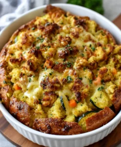 Zucchini and Stuffing Casserole