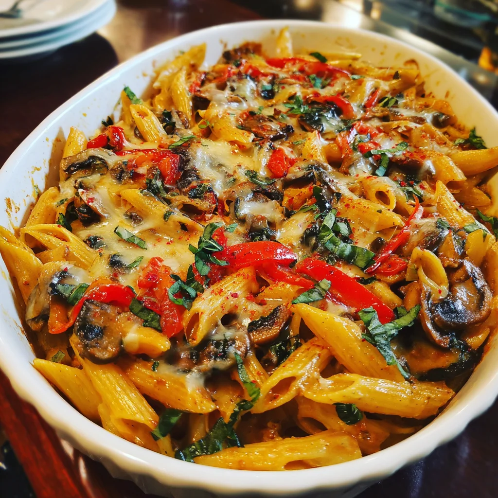 Portobello Penne Pasta Casserole
